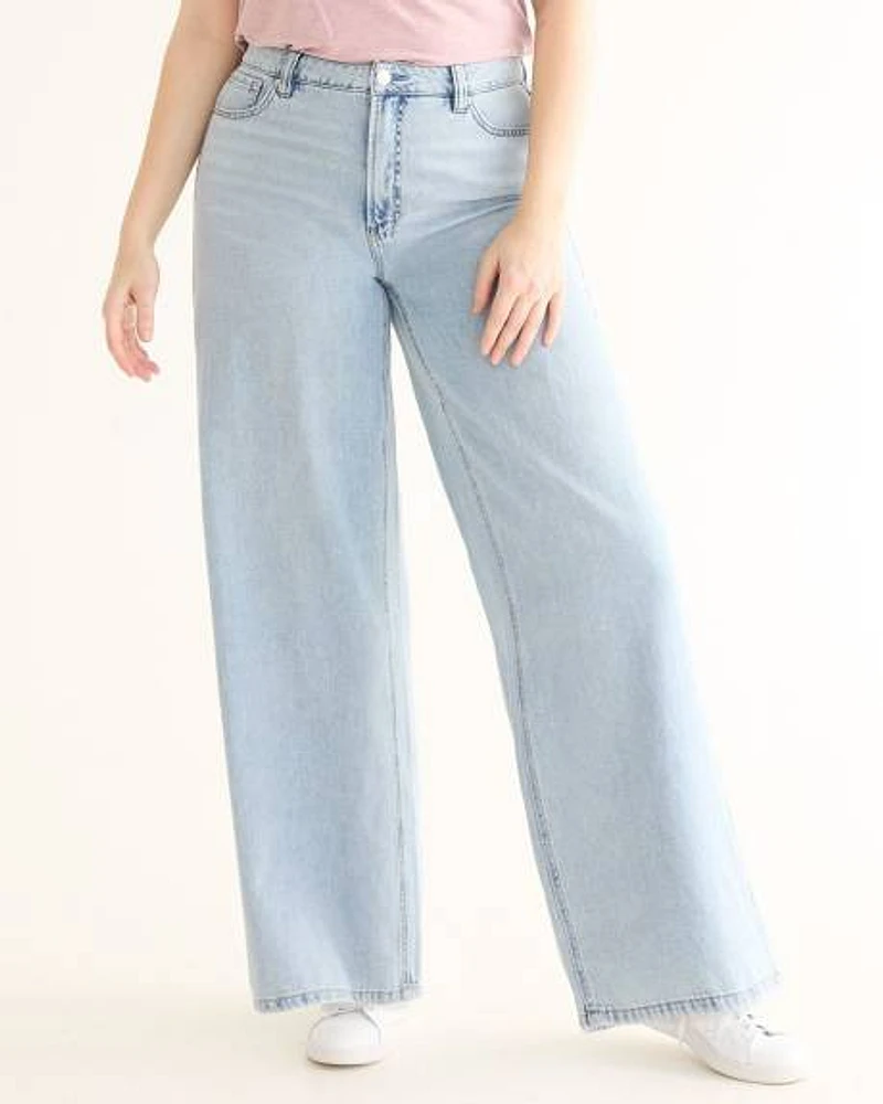 Wide-Leg High-Rise Jean