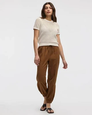 Linen-Blend Jogger Pant