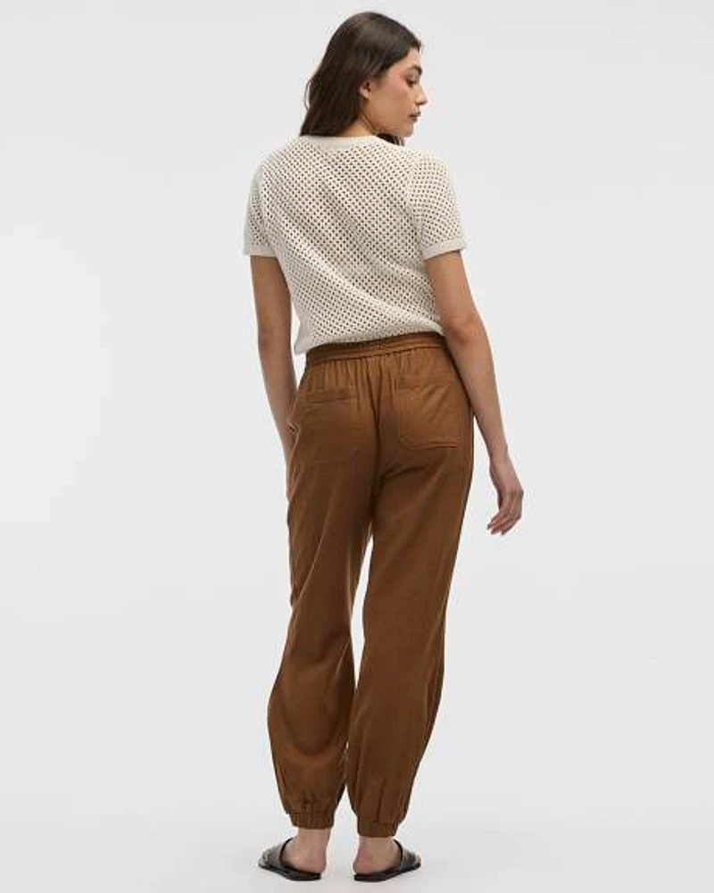 Linen-Blend Jogger Pant