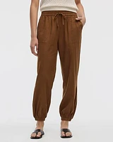 Linen-Blend Jogger Pant