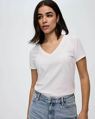 T-shirt ajusté à col V