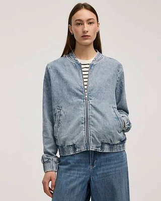 Veste style aviateur en denim