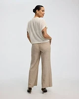 Cropped Short-Sleeve Crew-Neck Top