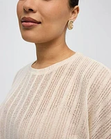 Cropped Short-Sleeve Crew-Neck Top