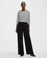 Wide-Leg Pull-On High-Rise Pant