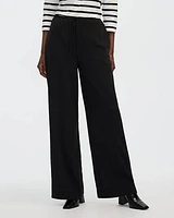 Wide-Leg Pull-On High-Rise Pant