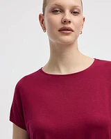 T-shirt à manches courtes dolman et col bateau