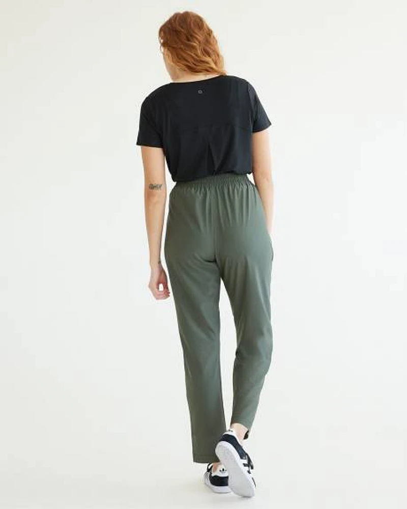 Pantalon à jambe étroite avec taille élastique