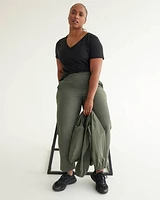 Pantalon à jambe étroite avec taille élastique