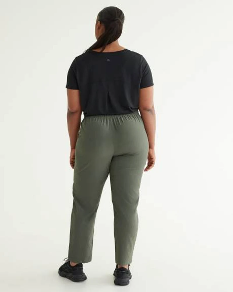 Slim-Leg Pant with Elastic Waistband