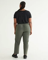 Pantalon à jambe étroite avec taille élastique