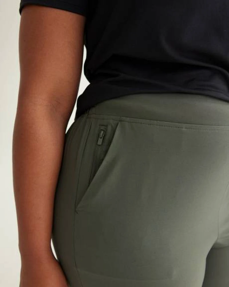 Pantalon à jambe étroite avec taille élastique