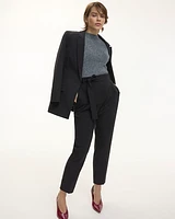 Tapered-Leg High-Rise Pant with Sash