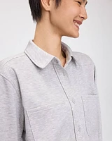 Long-Sleeve Overshirt with Patch Pockets