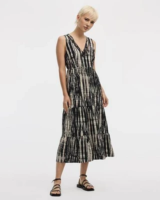 Robe droite étagée sans manches