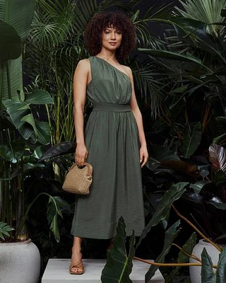 Robe maxi à épaule dénudée