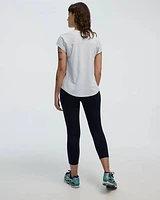 T-shirt à manches très courtes en jacquard