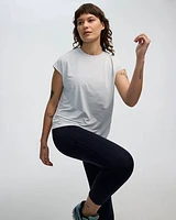 T-shirt à manches très courtes en jacquard