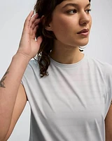 T-shirt à manches très courtes en jacquard