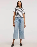 Wide-Leg High-Rise Cropped Jean