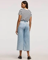 Wide-Leg High-Rise Cropped Jean