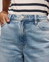 Wide-Leg High-Rise Cropped Jean
