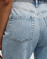 Wide-Leg High-Rise Cropped Jean
