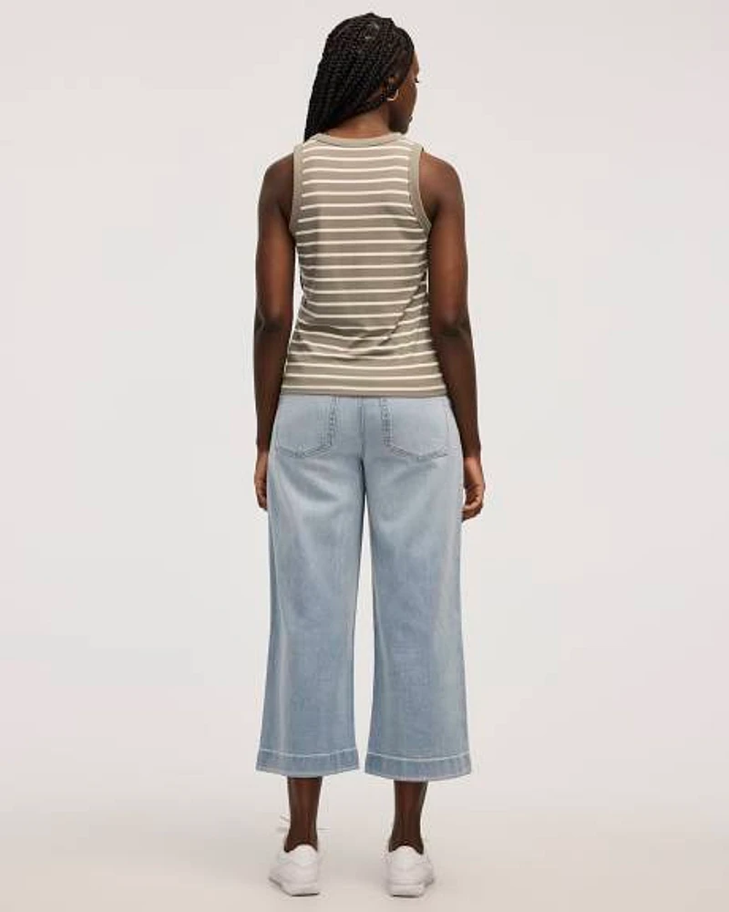 Ribbed Crew-Neck Tank