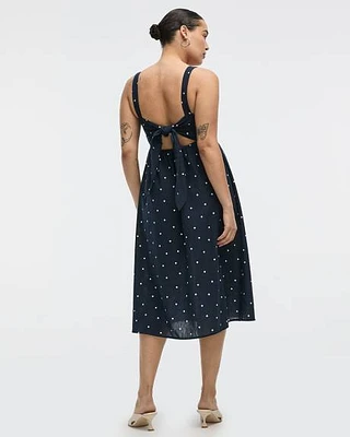 Robe longue sans manches avec col carré