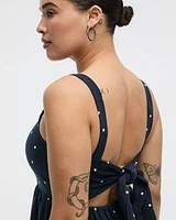Robe longue sans manches avec col carré