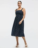 Robe longue sans manches avec col carré