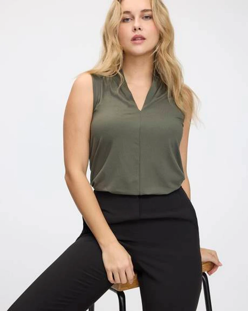 Sleeveless V-Neck Top