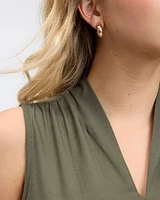 Sleeveless V-Neck Top