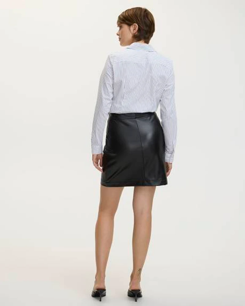 Faux Leather Mini Skirt