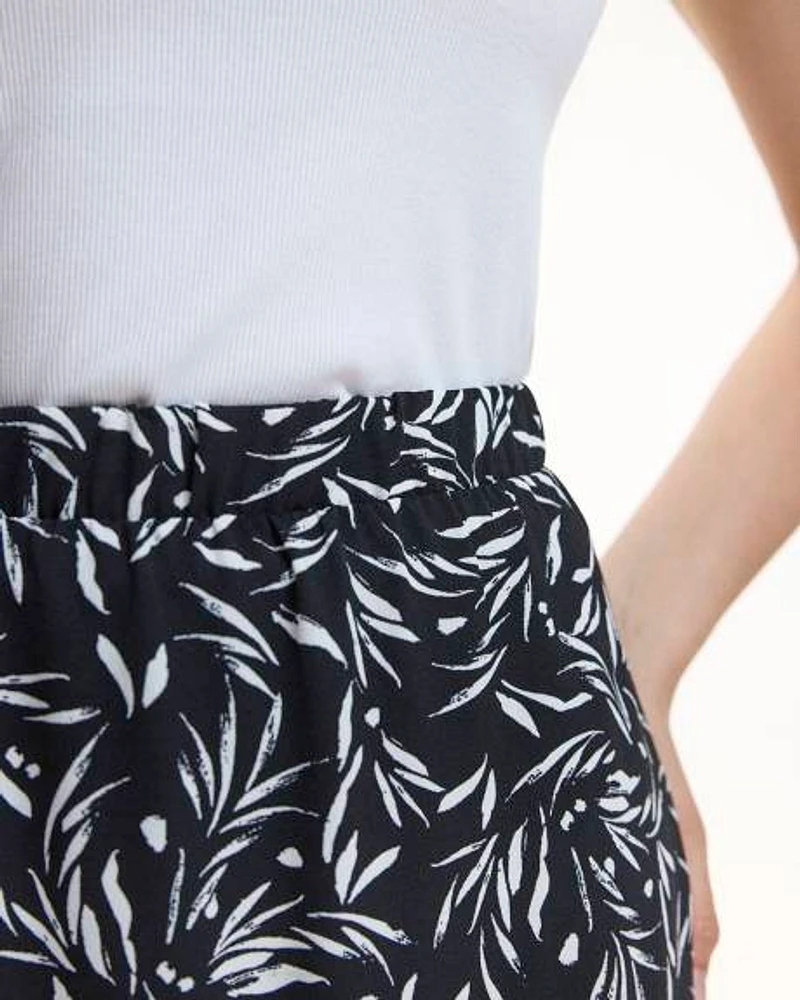 A-Line Crepe Midi Skirt