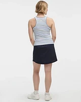 Ribbed Fitted Tank wtih Stripes