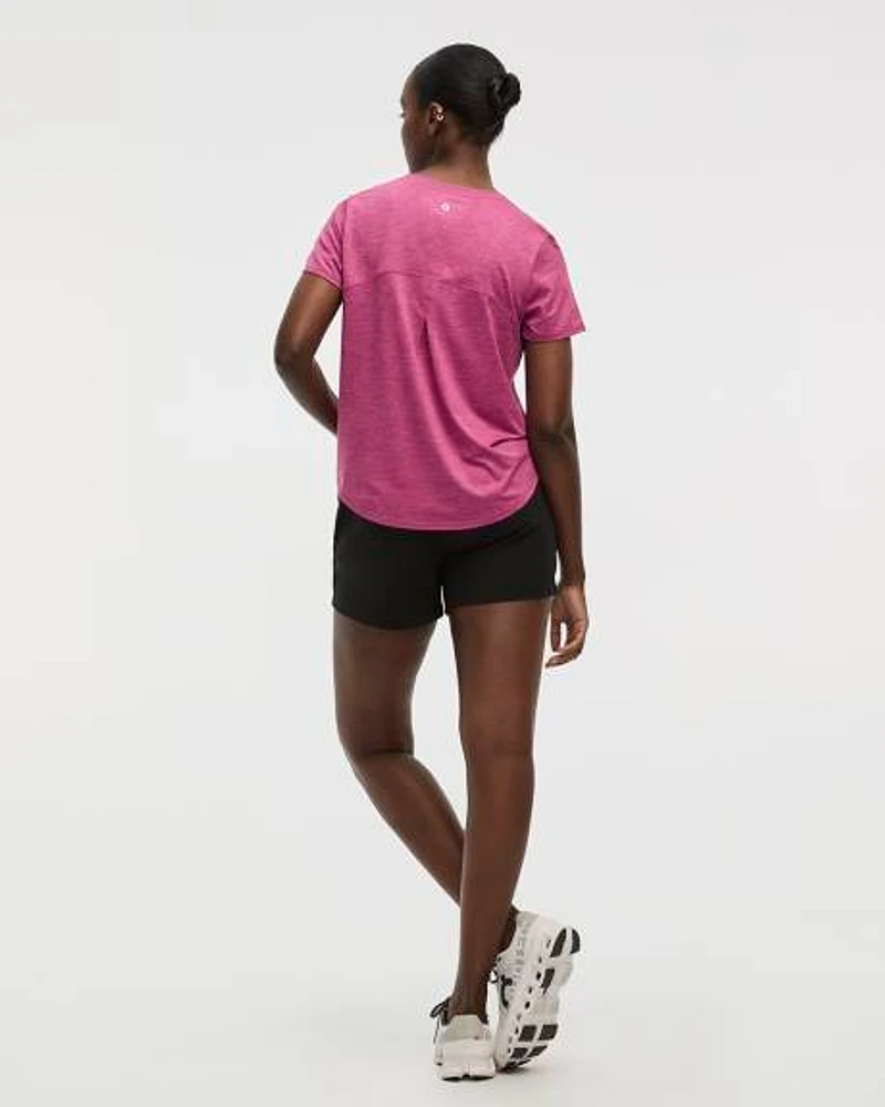T-shirt à col V et manches courtes
