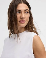Crew-Neck Tank with Bubble Hem