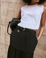 Crew-Neck Tank with Bubble Hem