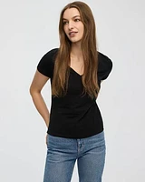 Fitted V-Neck T-Shirt