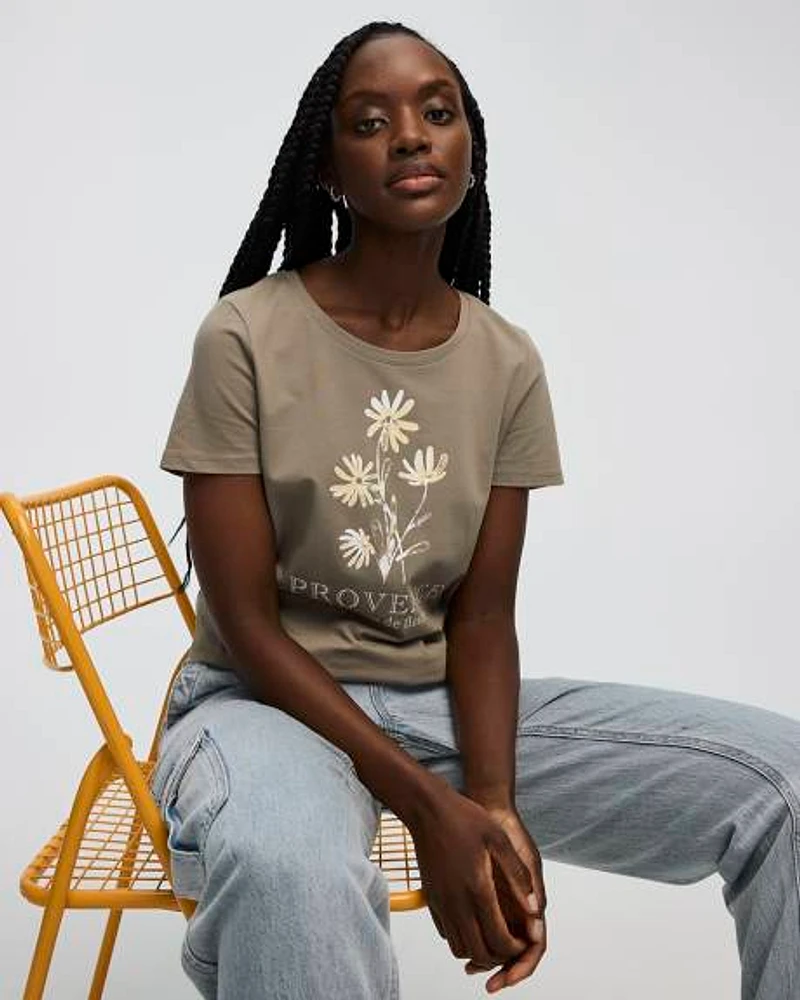 Scoop Neck Graphic T-Shirt