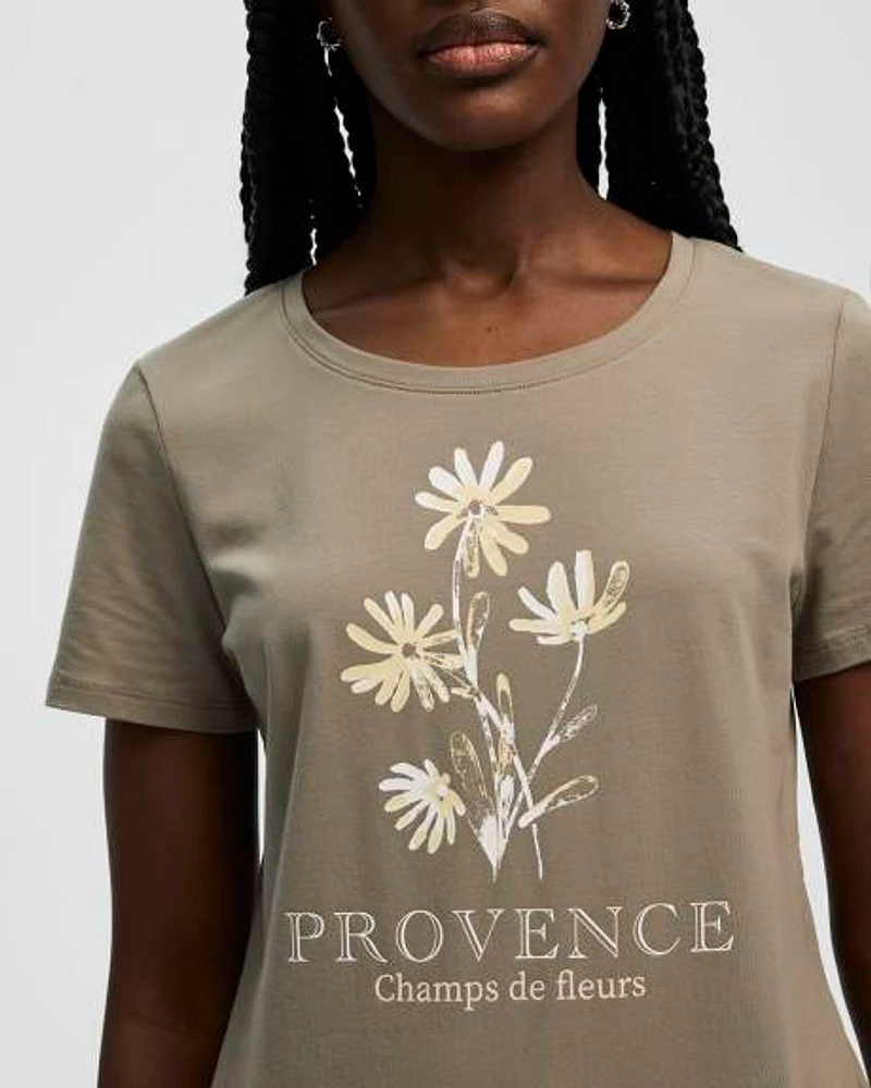 Scoop Neck Graphic T-Shirt