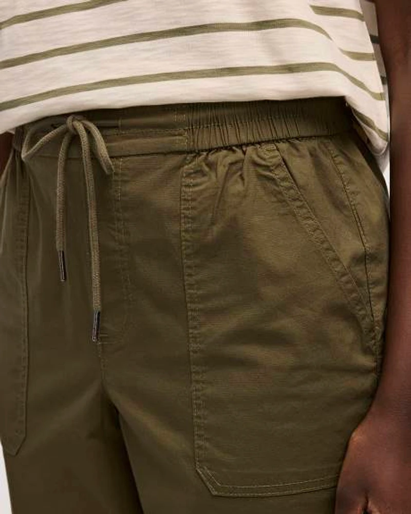 Poplin Capri Pants