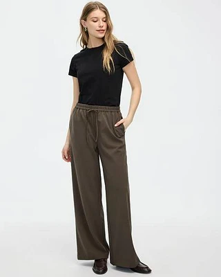Pantalon à jambe large et taille haute