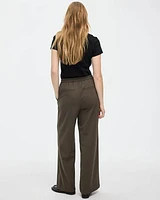 Pantalon à jambe large et taille haute