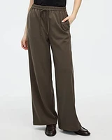 Pantalon à jambe large et taille haute