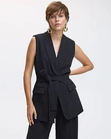 Sleeveless Belted Vest