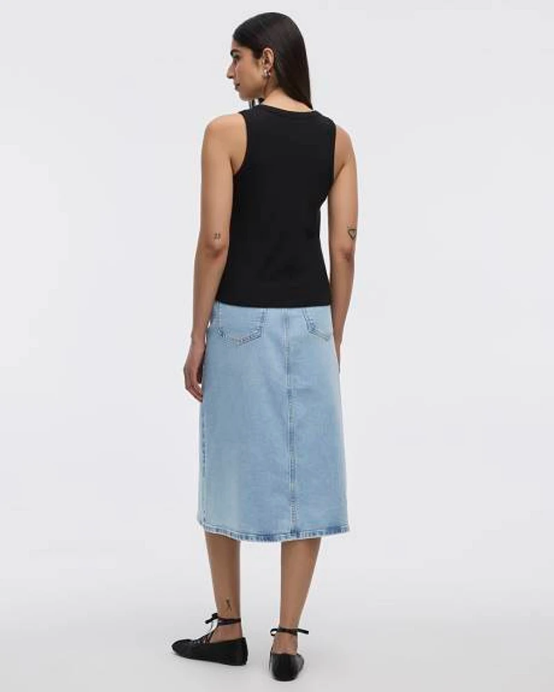 Scoop-Neck Ribbed Tank
