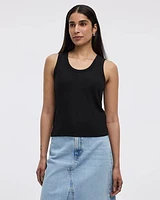 Scoop-Neck Ribbed Tank