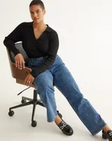 Straight-Leg High-Rise Jean